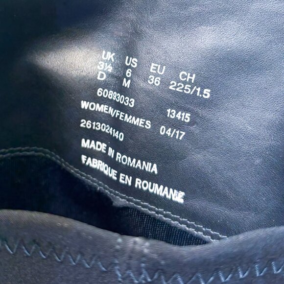 Clarks Boots Pure Caddy Suede Knee High Black 6 - Picture 8 of 8